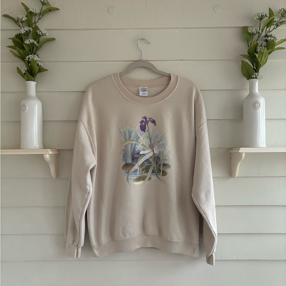 Firefly Crewneck Sweatshirt in Light Tan Size Large - Picture 2 of 9